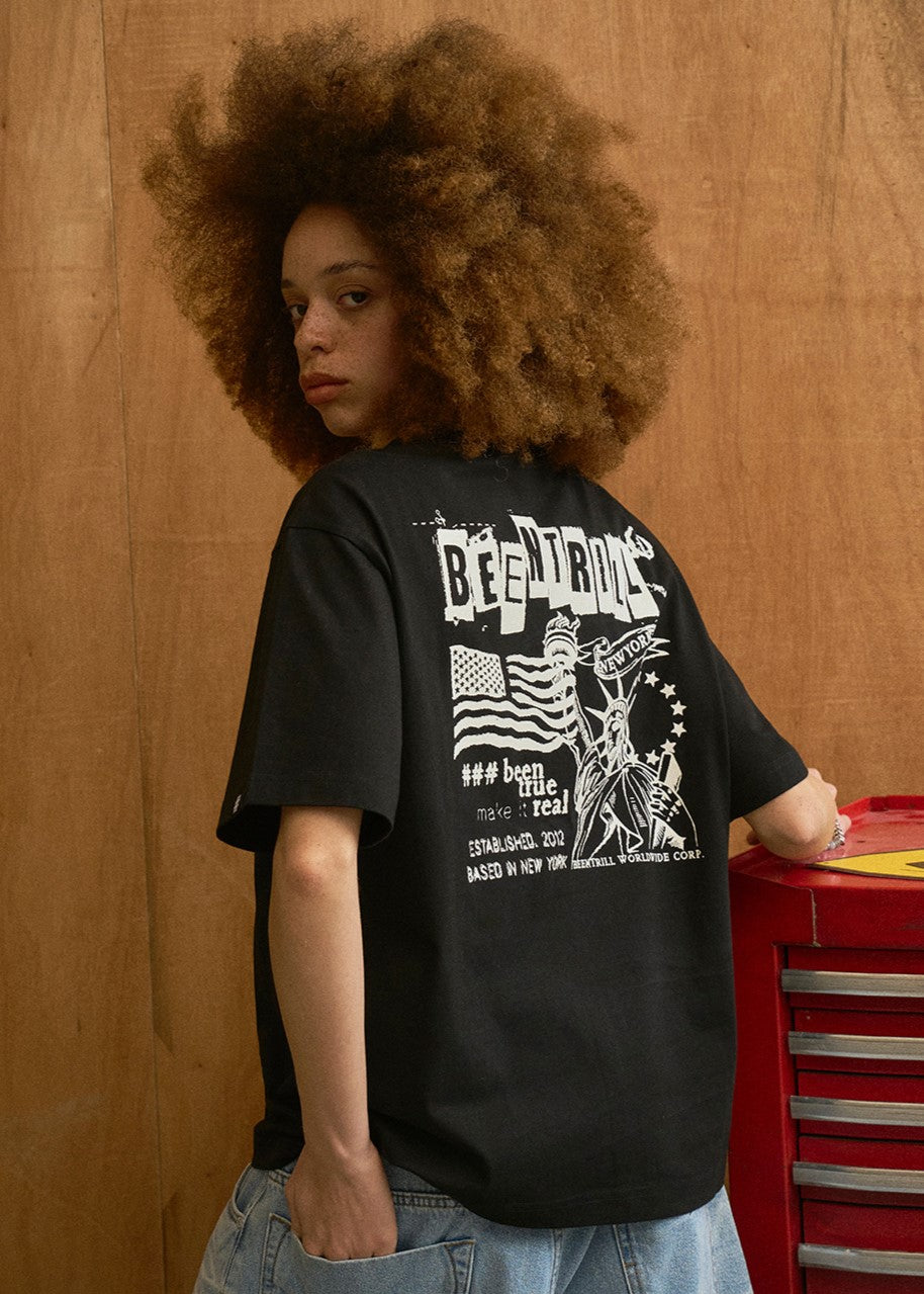 韓國 Beentrill Liberty Symbol T-Shirt【BL035】