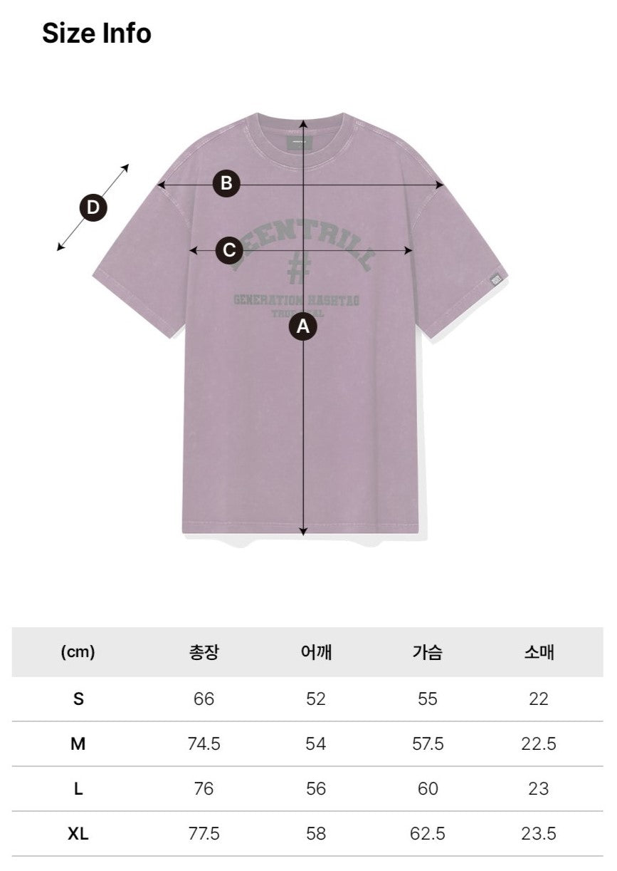 韓國 Beentrill Arch Logo Hashtag Pigment T-Shirt【BL037】