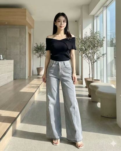 韓國 HowLuk 牛仔褲 (春季款)【H6016-1】