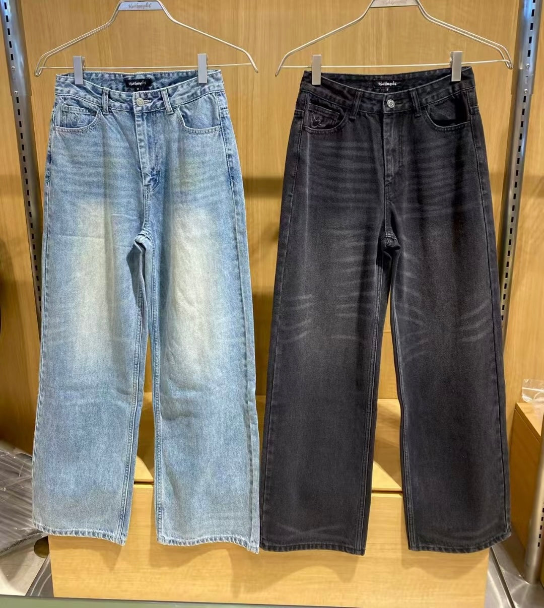 韓國 Mark Gonzales Yellow Washed Wide Denim Pants【MG130】