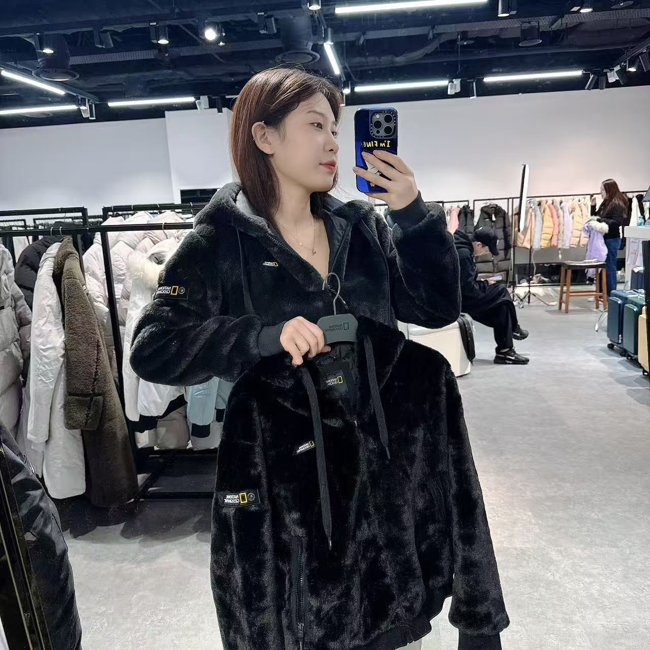 韓國 National Geographic Faux Fur Hood F-Zip Up【NG177】