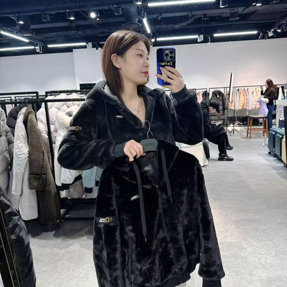 韓國 National Geographic Faux Fur Hood F-Zip Up【NG177】