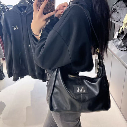 韓國 Mucent Merin Gold Line Leather Shoulder Bag【MU095】