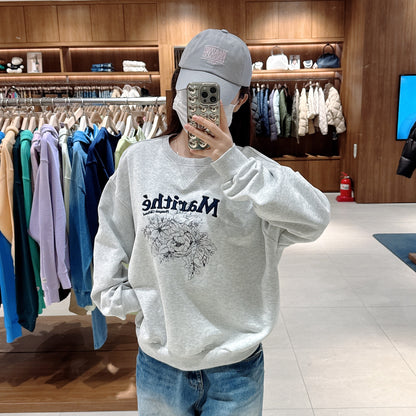 韓國 Marithe Francois Girbaud Flower Graphic Sweatshirt 【MF233】