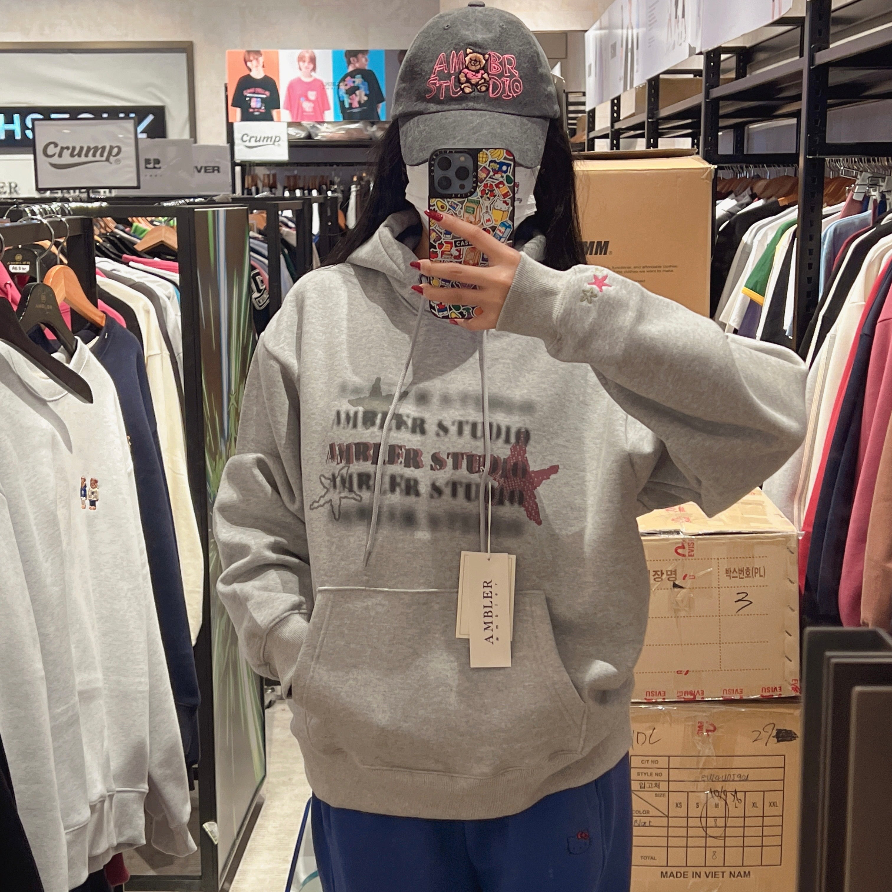 韓國 Ambler Three Star Embroidered Hoodie【AR063】 - STT Mall HK 靚太網購