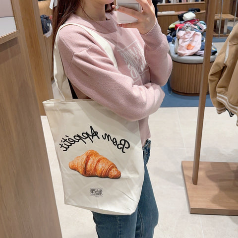 韓國 Marithe Francois Girbaud BREAD GRAPHIC ECO BAG【MF448】