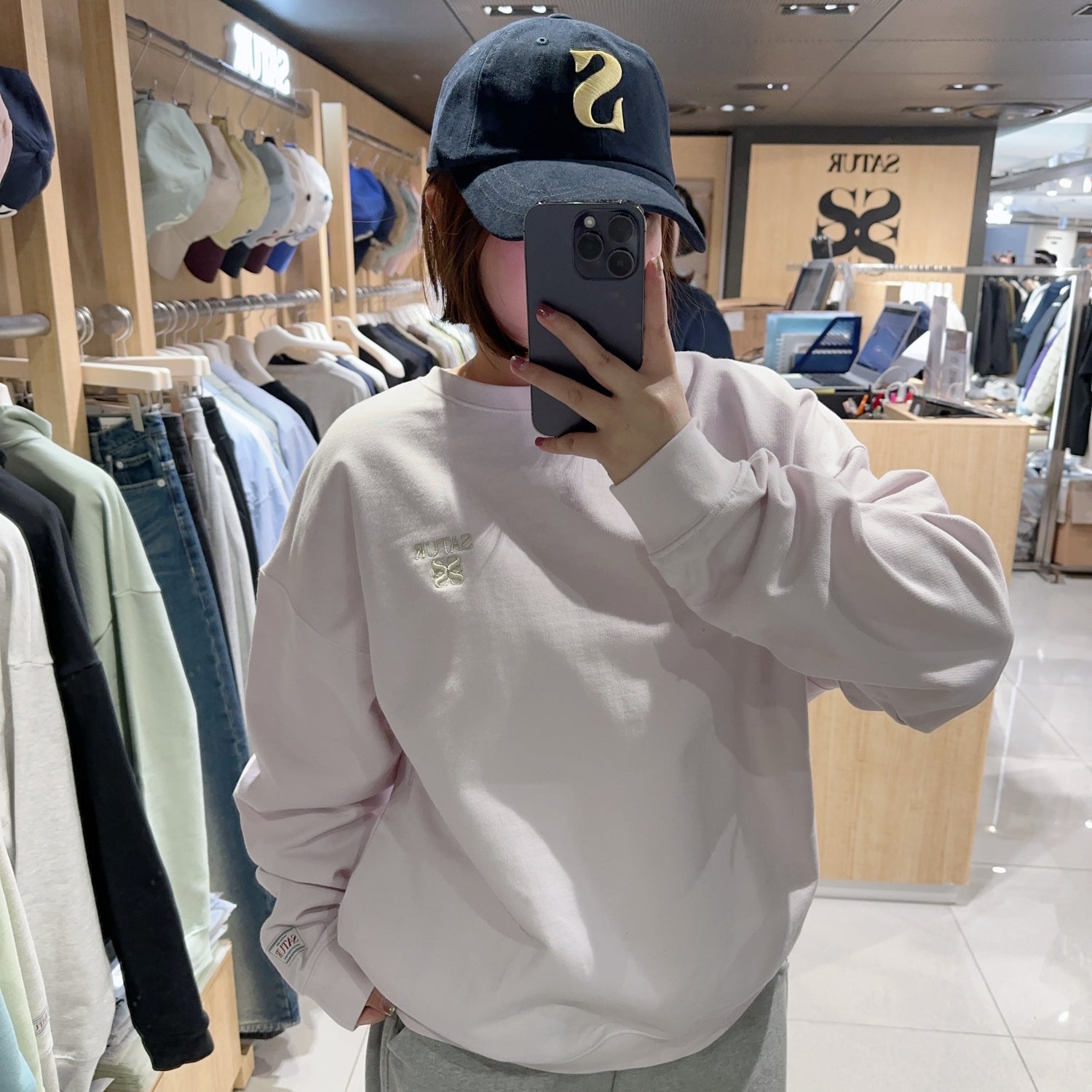 韓國 Satur Classic Logo Basic Sweatshirt【SR088】