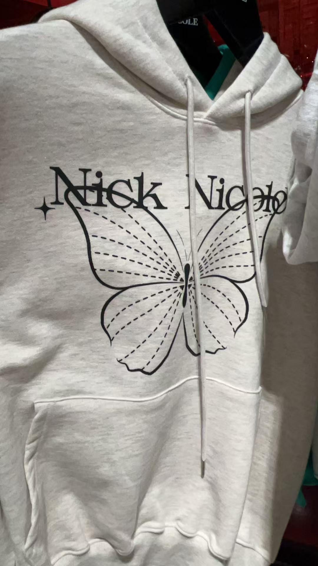 韓國 Nick Nicole Shine Butterfly Hoody Sweatshirt【NK013】