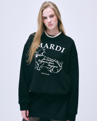 韓國 Mardi Mercredi SWEATSHIRT SWING THE TAIL DDANJI FLOWER CHOKER