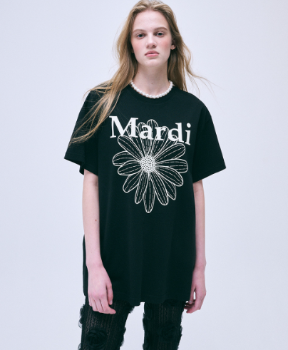 韓國 Mardi Mercredi UNISEX TSHIRT FLOWERMARDI