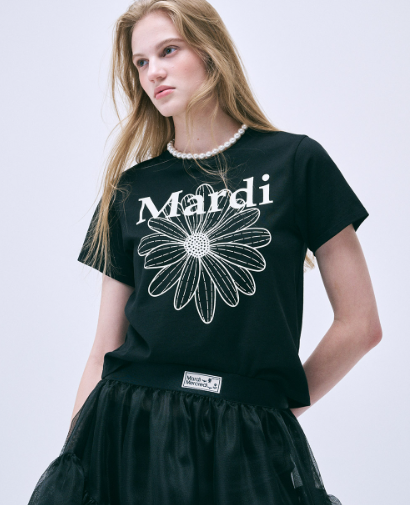 韓國 Mardi Mercredi SLIM TSHIRT FLOWERMARDI