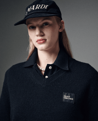 韓國 Mardi Mercredi CAP MARDI LOGO ROPE - STT Mall HK 靚太網購 -- BLACK LATTE