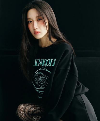 韓國 Nick Nicole VOLUME NICOLE ROSE SWEATSHIRT【NN040】