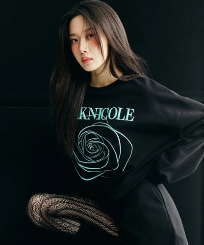 韓國 Nick Nicole VOLUME NICOLE ROSE SWEATSHIRT【NN040】