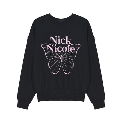 韓國 Nick Nicole BUTTERFLY SIGNATURE SWEATSHIRT【NN041】