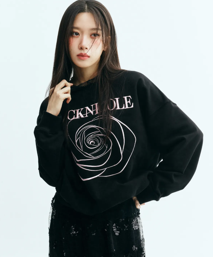 韓國 Nick Nicole VOLUME NICOLE ROSE SWEATSHIRT【NN040】