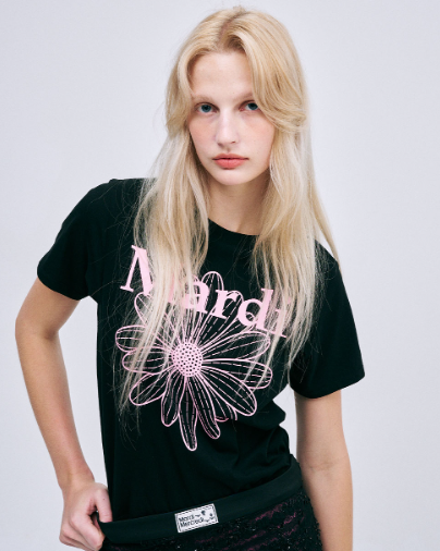 韓國 Mardi Mercredi SLIM TSHIRT FLOWERMARDI