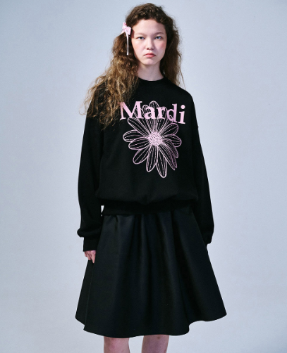 韓國 Mardi Mercredi SWEATSHIRT FLOWERMARDI