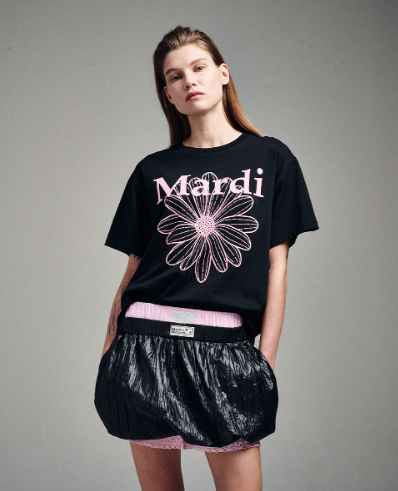 韓國 Mardi Mercredi TSHIRT FLOWERMARDI