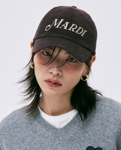 韓國 Mardi Mercredi CORDUROY BALL CAP MARDI LOGO - STT Mall HK 靚太網購 -- Brown