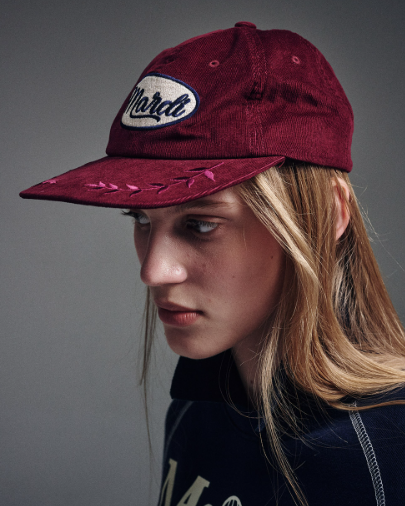 韓國 Mardi Mercredi CORDUROY CAP MARDI VINTAGE LOGO - STT Mall HK 靚太網購 -- BURGUNDY