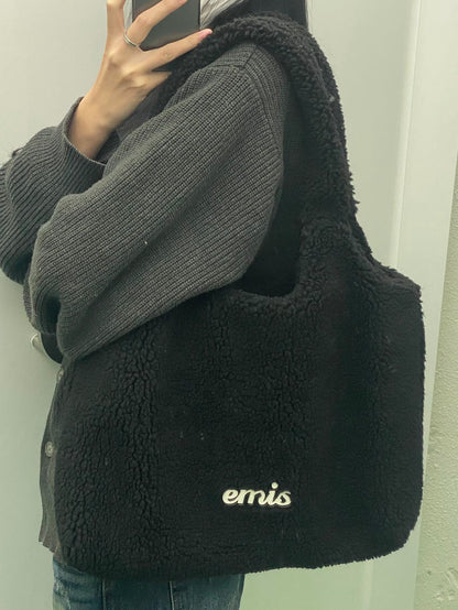 韓國 EMIS Shearling Shoulder Bag【ES013】