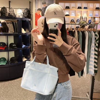 韓國 KANGOL Denim Tote Bag Picnic【KL026】