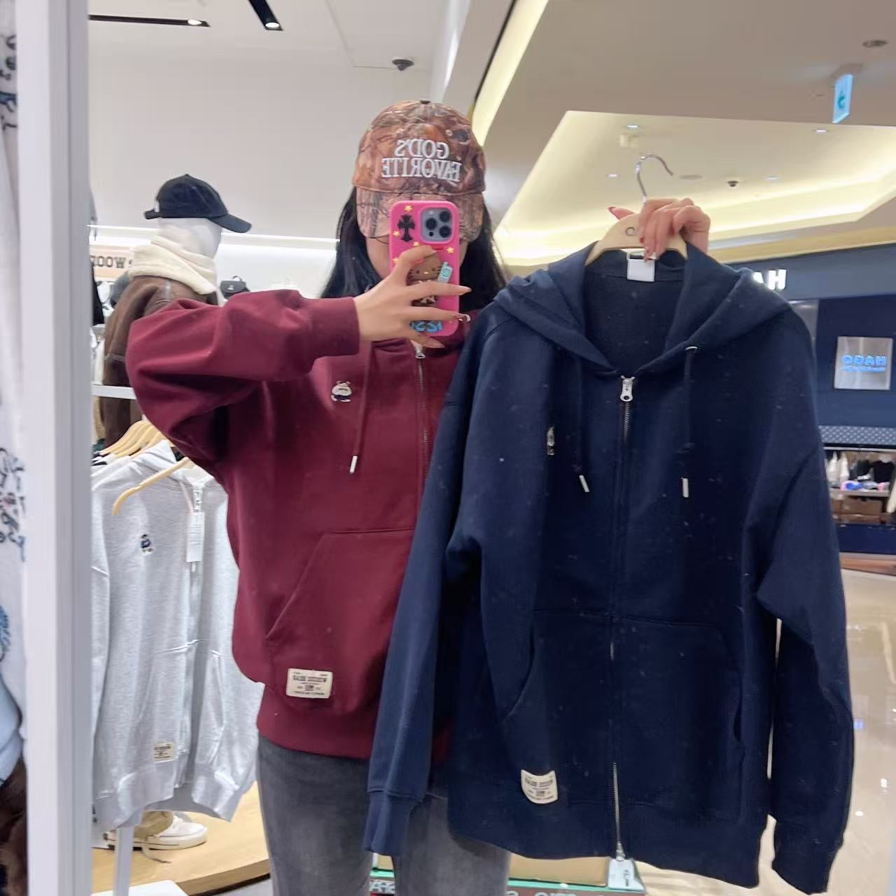 韓國 SPAO Embroidered Hoodie【SP218】