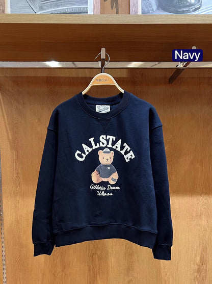 韓國 WhoAU Steve Bear Photo Sweatshirt【WA080】