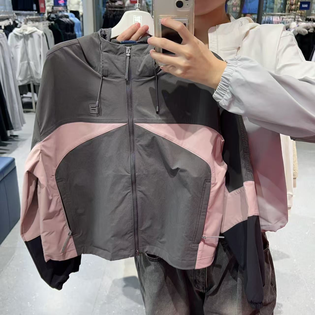 韓國 FILA Color Block Hooded Windbreaker【FA051】