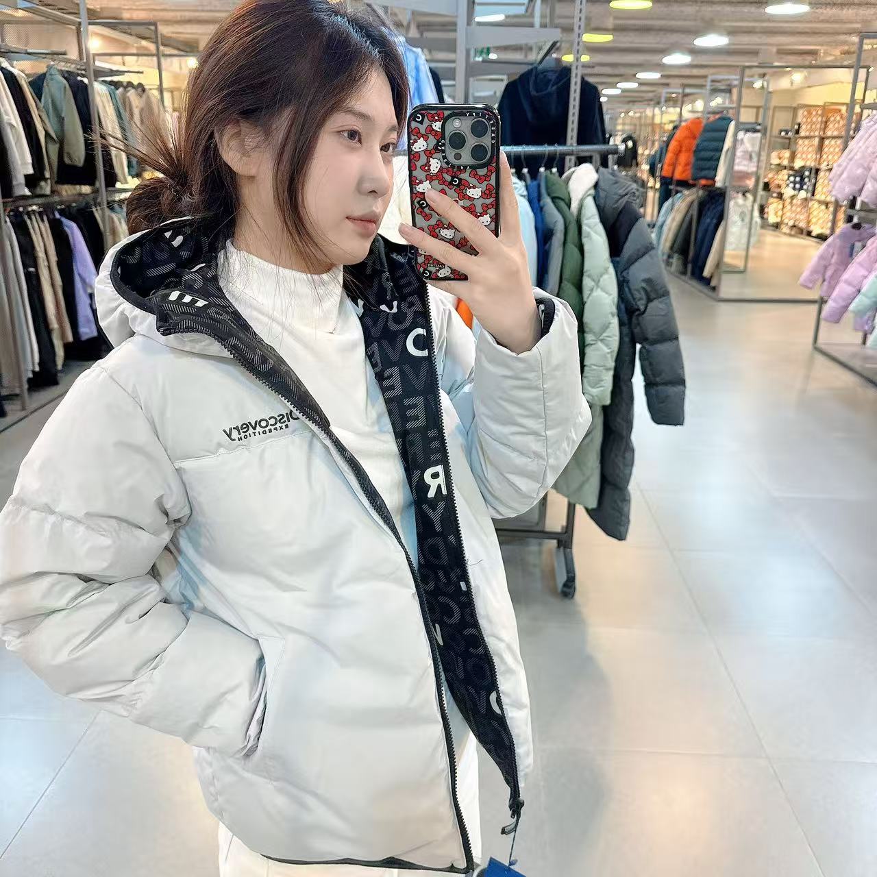 韓國 Discovery Kids Monogram Reversible Down Short Padding【DY168】