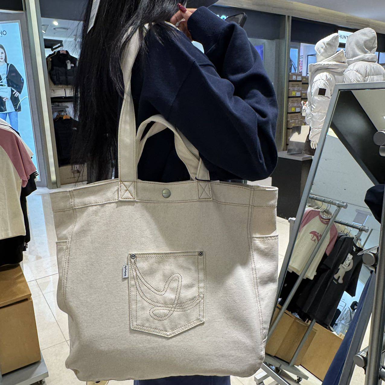 韓國 Mark Gonzales Denim Tote Bag 【MG034】 - STT Mall HK 靚太網購