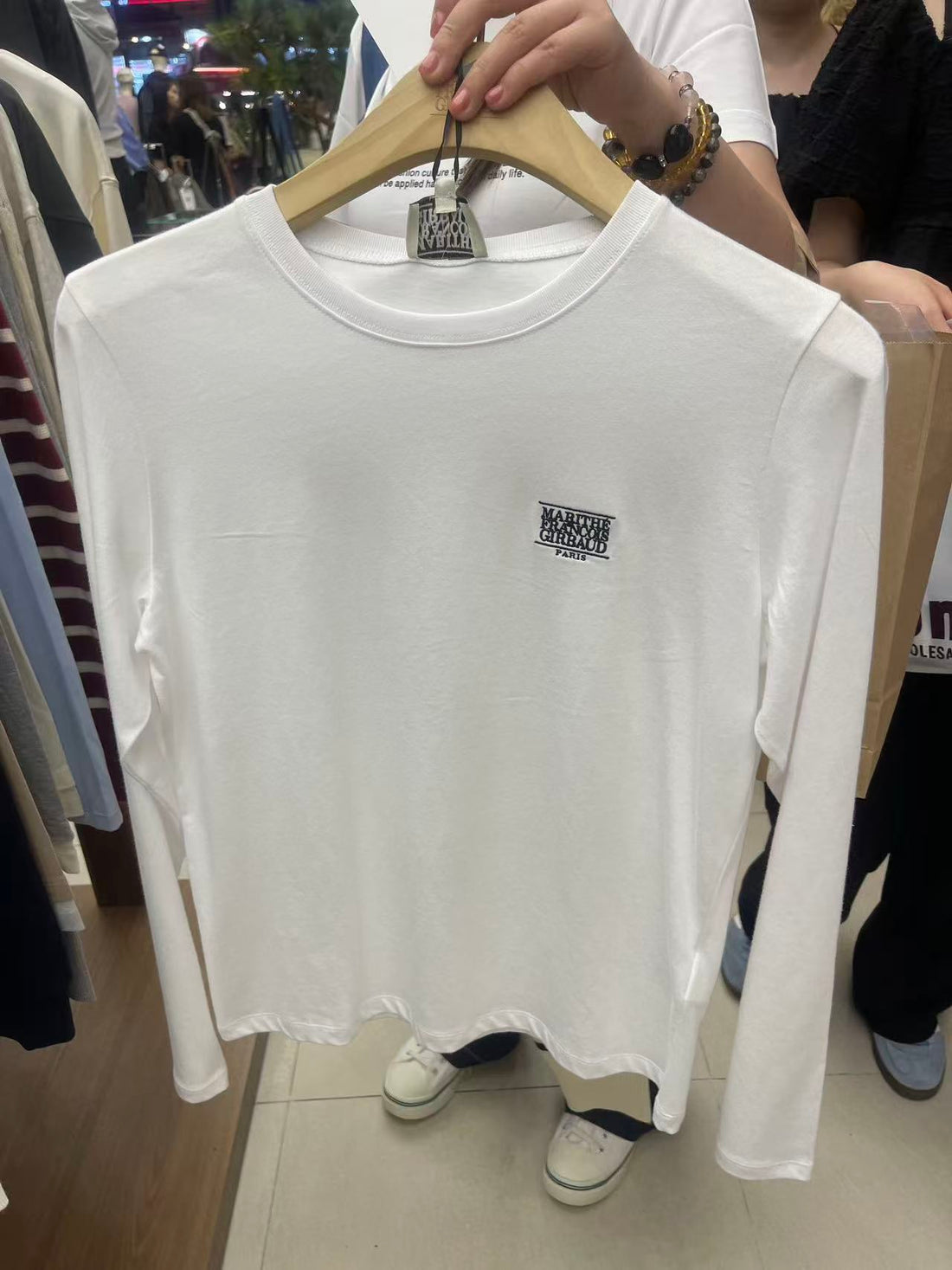 韓國 Marithe Francois Girbaud W Stripe Polo Knit【MF695】