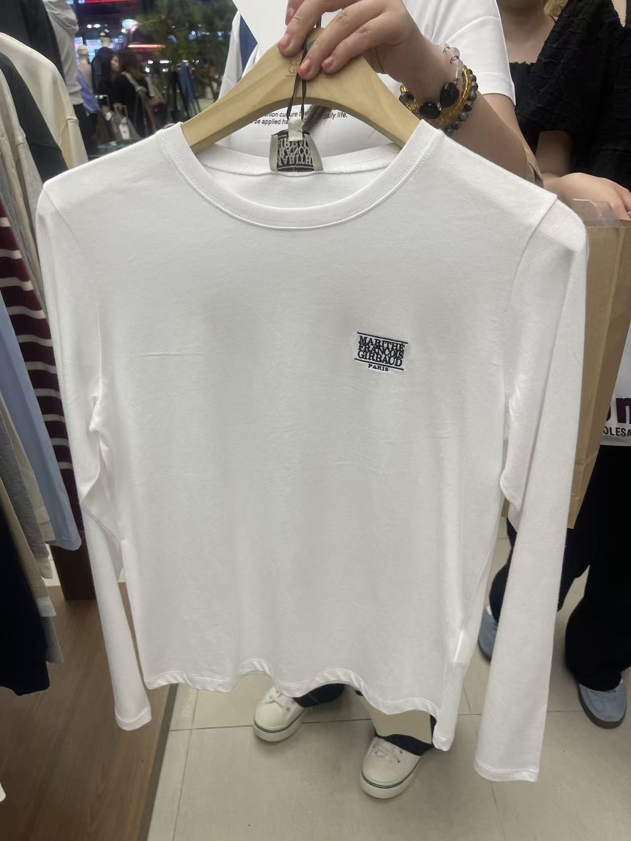 韓國 Marithe Francois Girbaud W Stripe Polo Knit【MF695】