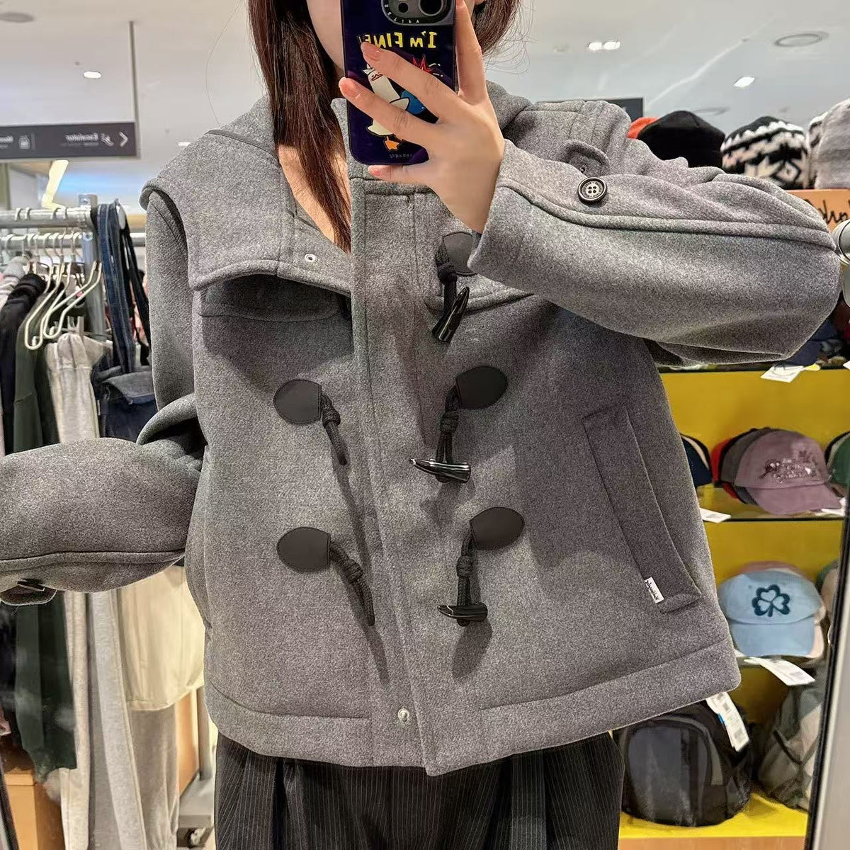 韓國 Mark Gonzales Women's Angel Hooded Duffle Coat【MG187】