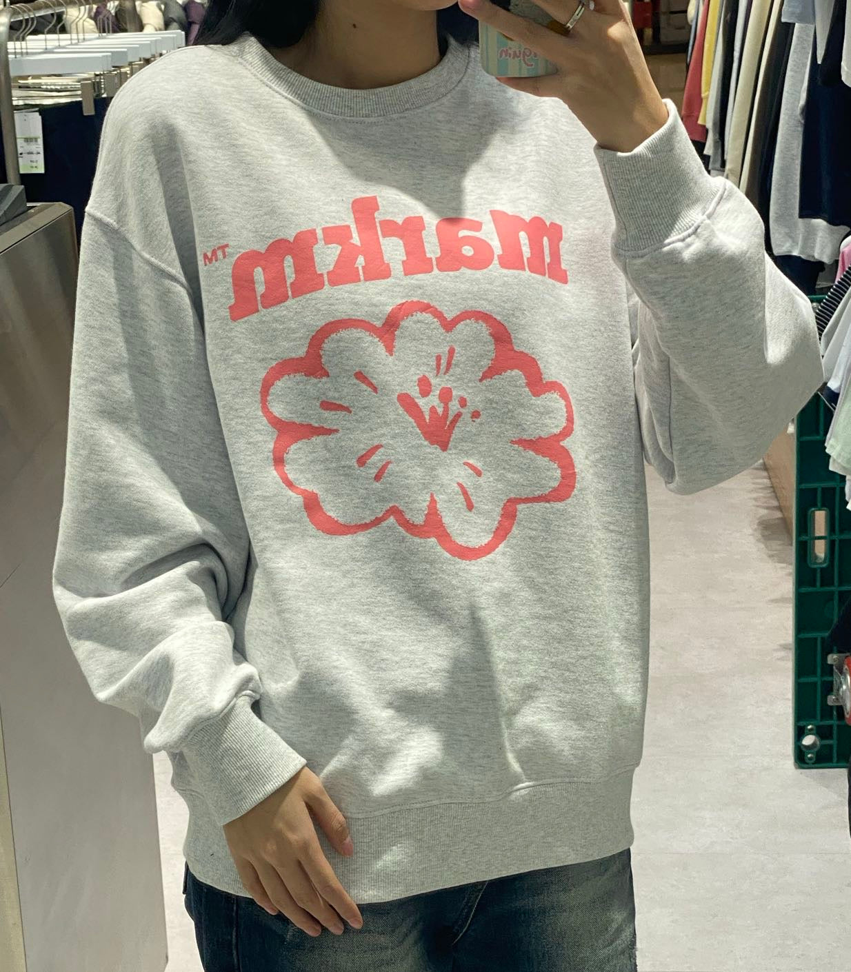 韓國 Markm BIG FLOWER SWEATSHIRT【MA038】