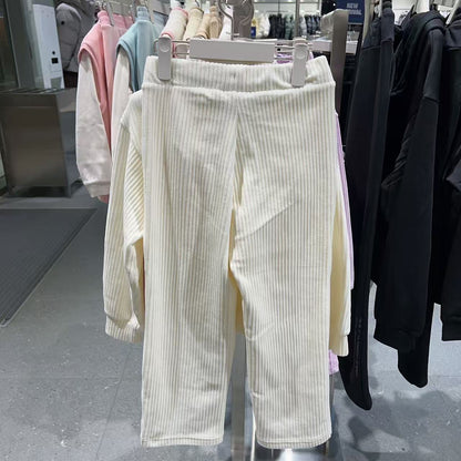 韓國 FILA Kids Velour Golji Crop Half-Up Top and Bottom Set【FA087】