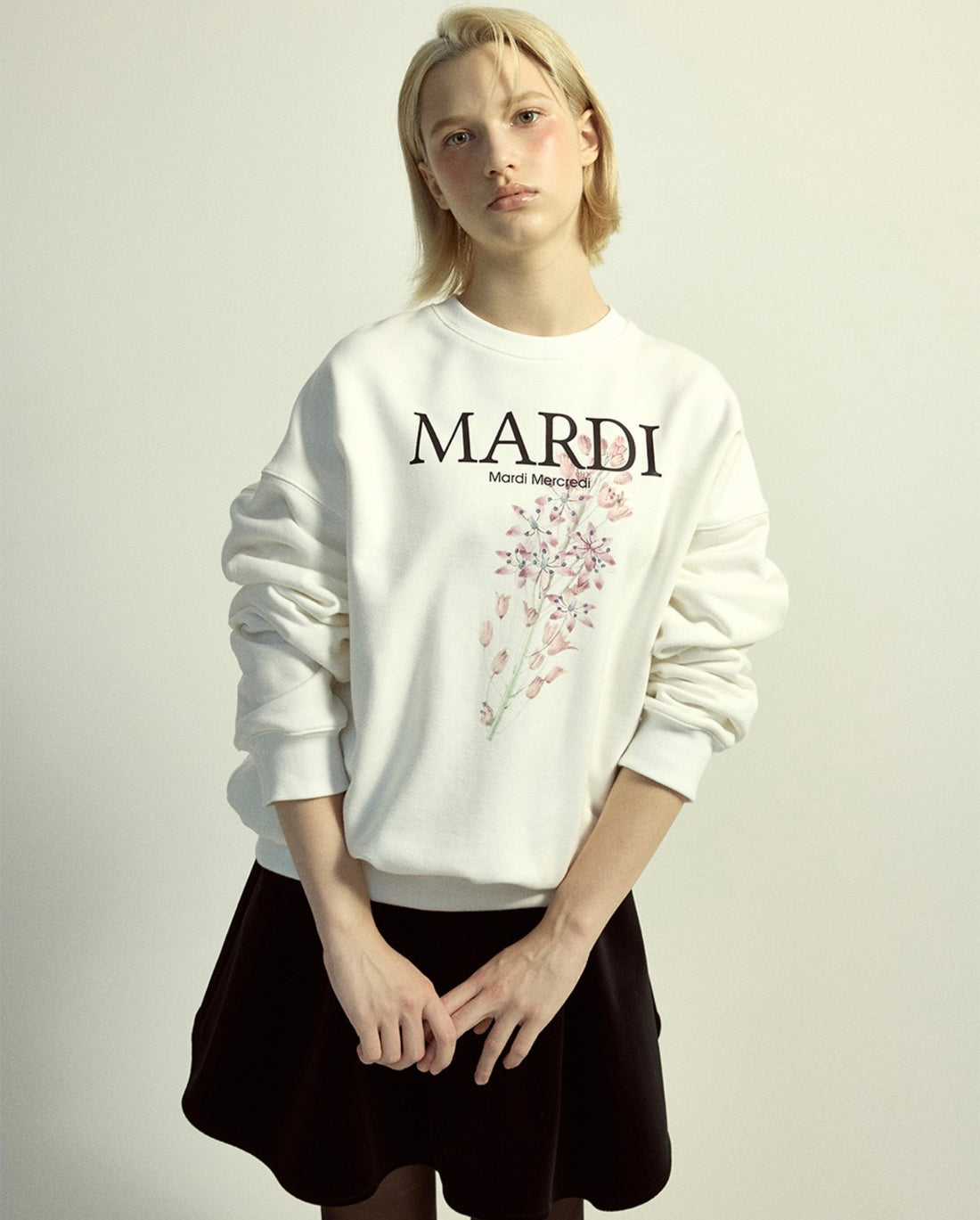 韓國 Mardi Mercredi Sweatshirt Lilies 01【MM208】
