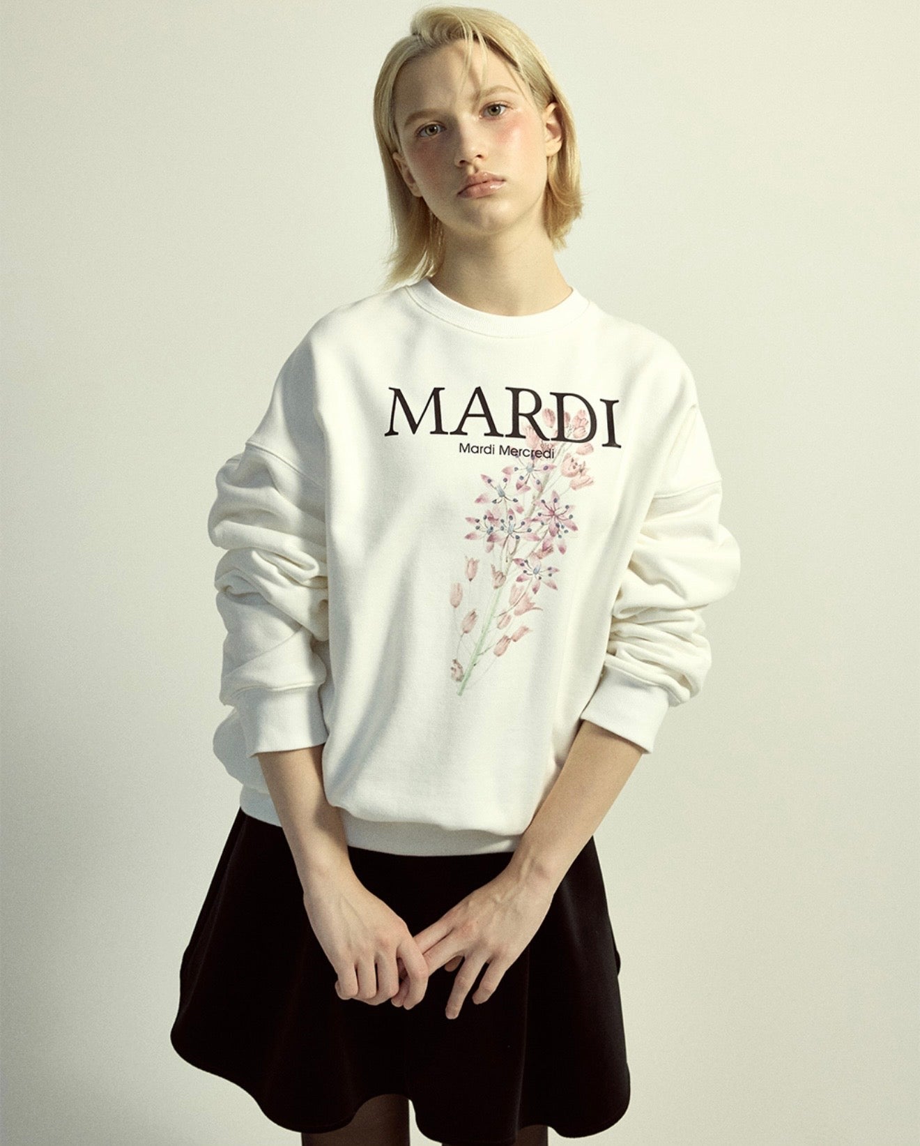 韓國 Mardi Mercredi Sweatshirt Lilies 01【MM208】