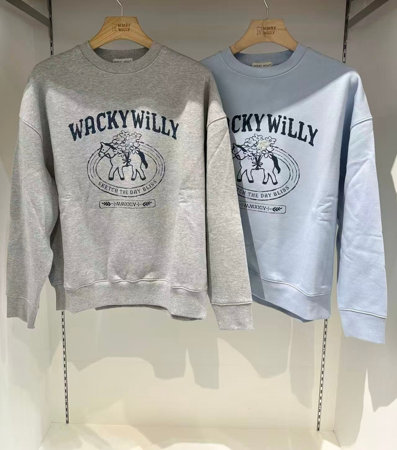 韓國 Wacky Willy Women's Typographic Sweatshirt【WW088】