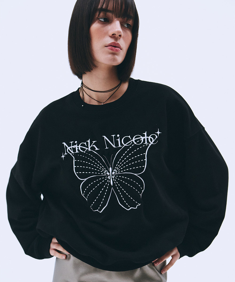 韓國 Nick Nicole Shine Butterfly Sweatshirt【NK007】