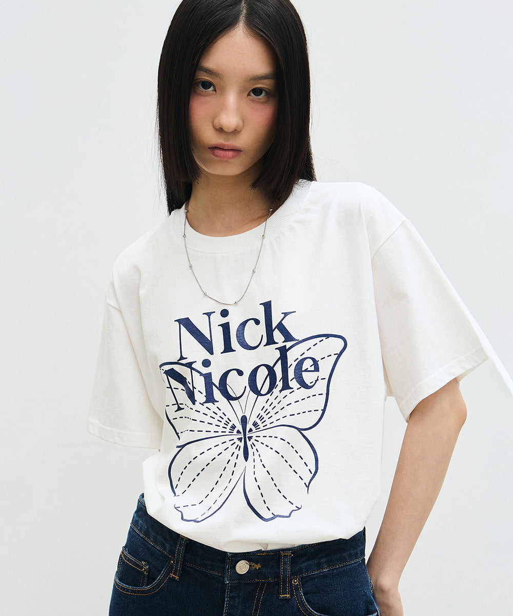 韓國 Nick Nicole Big Butterfly Sleeve Top【NK027】