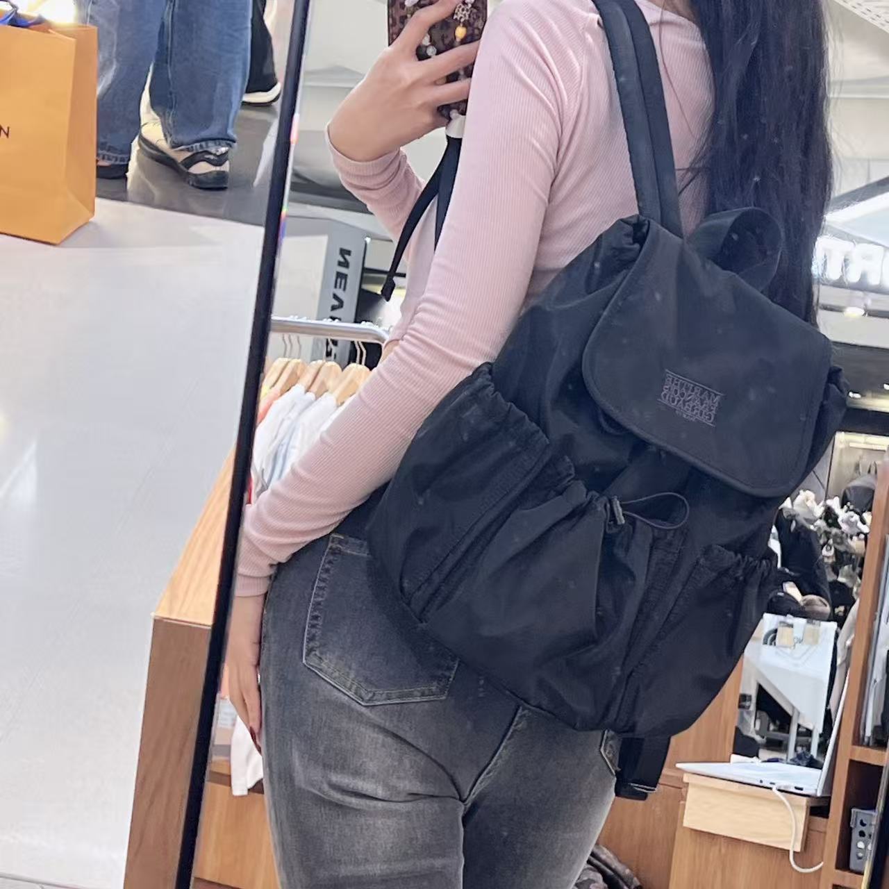 韓國 Marithe Francois Girbaud Classic Logo Stopper Backpack【MF742】