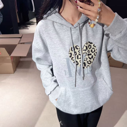 韓國 Mucent Sierra Leopard Heart Hood T【MU144】