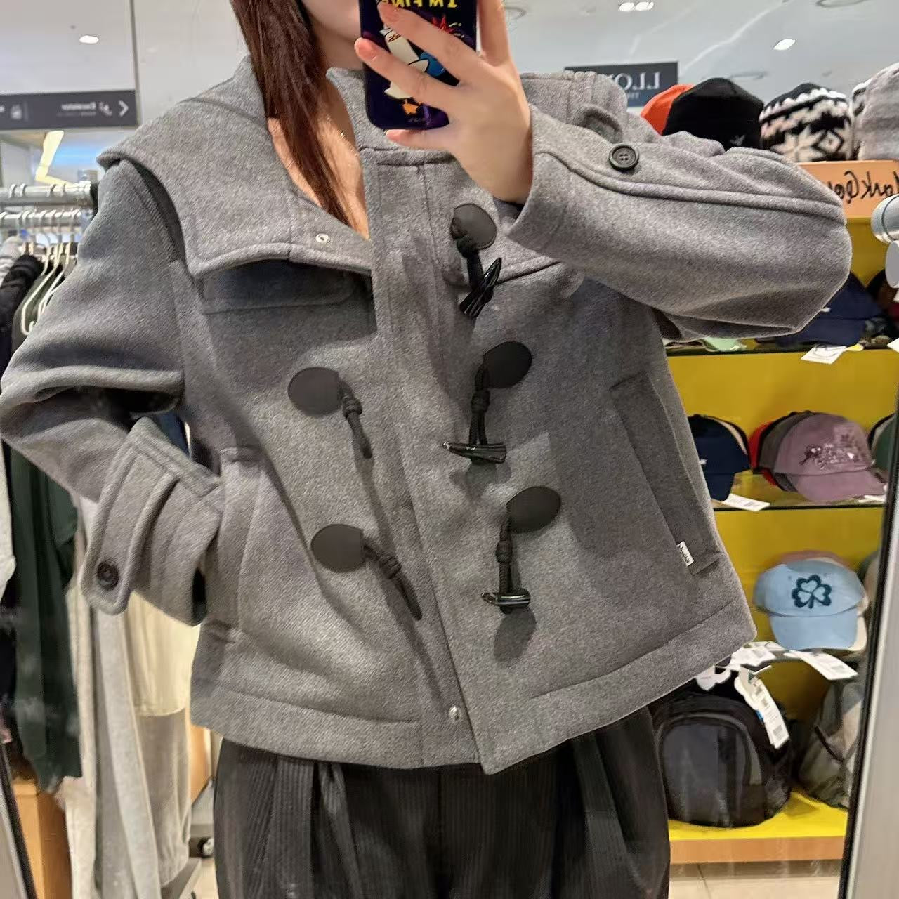 韓國 Mark Gonzales Women's Angel Hooded Duffle Coat【MG187】