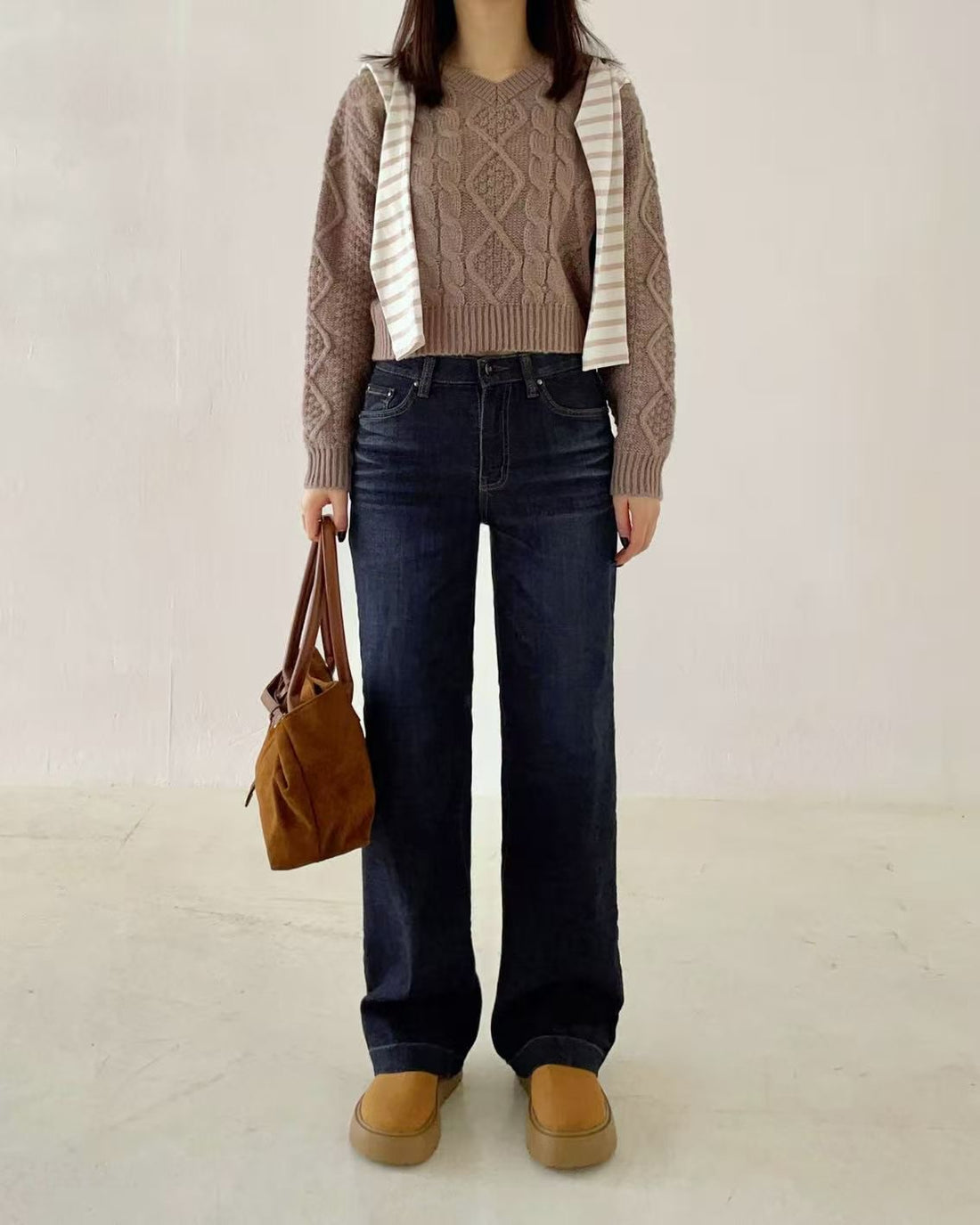 韓國 HowLuk 牛仔褲 刷薄毛  (冬季款)【H2515_1】