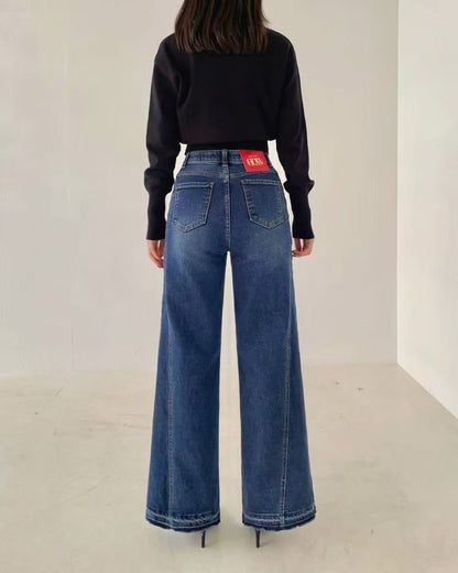 韓國 HowLuk 牛仔褲 刷薄毛 (冬季款)【H5616_1】