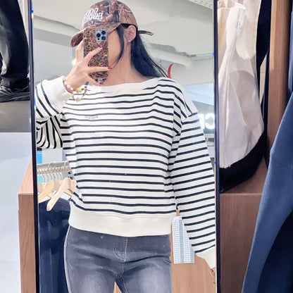 韓國 Marithe Francois Girbaud W Boat Neck Oversized Sweatshirt【MF705】