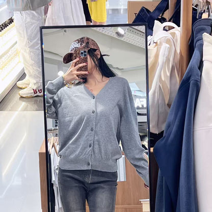 韓國 Marithe Francois Girbaud Basic V Neck Cardigan【MF728】