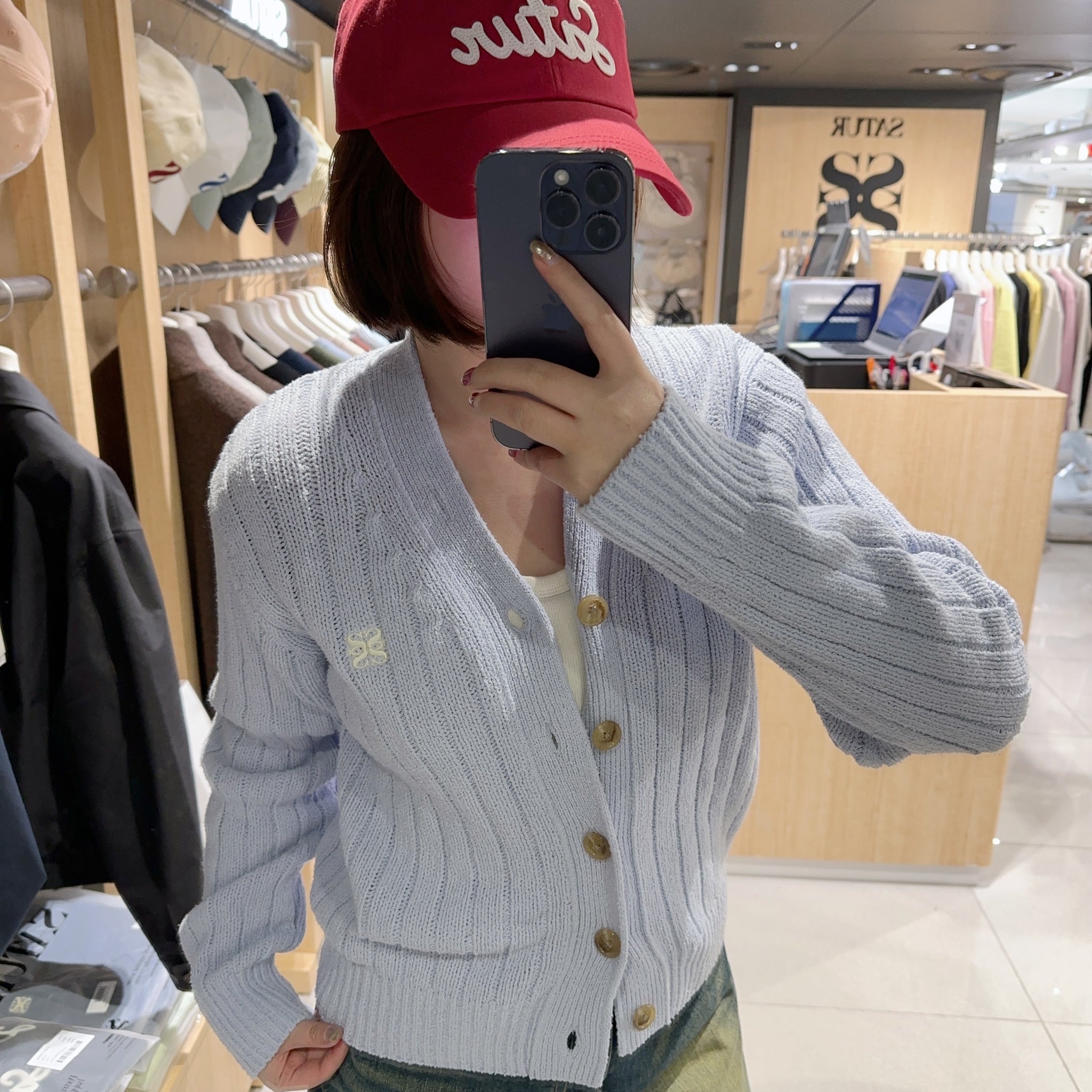 韓國 Satur Faro Over Size Boucle Cardigan【SR050】